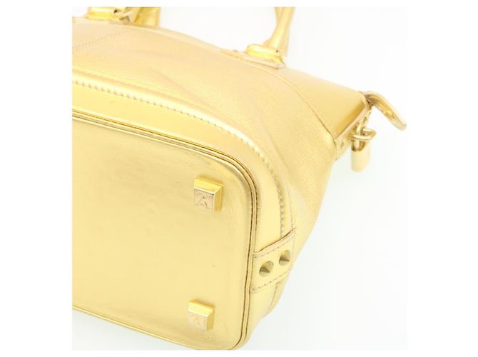 LOUIS VUITTON Borsa a Mano Suhari Lockit PM Pelle Oro M91889 LV Auth 28662SM D'oro - vista 15
