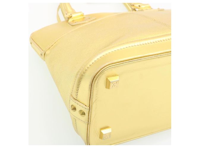 LOUIS VUITTON Borsa a Mano Suhari Lockit PM Pelle Oro M91889 LV Auth 28662SM D'oro - vista 16