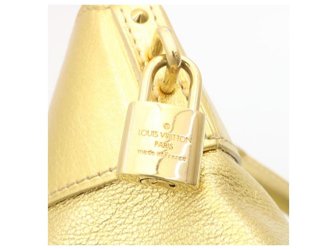 LOUIS VUITTON Borsa a Mano Suhari Lockit PM Pelle Oro M91889 LV Auth 28662SM D'oro - vista 17