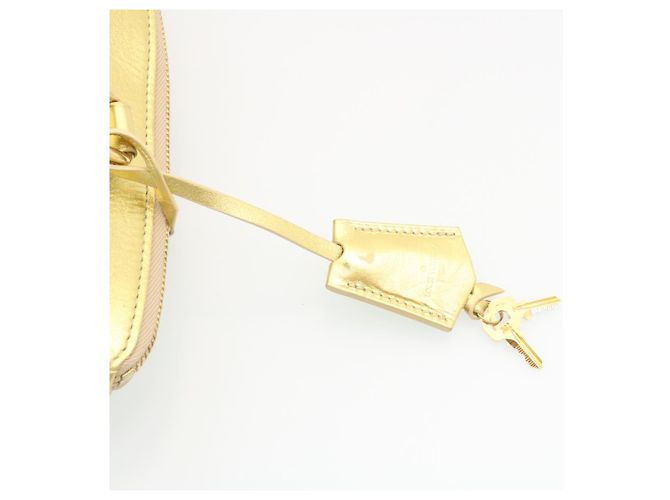 LOUIS VUITTON Borsa a Mano Suhari Lockit PM Pelle Oro M91889 LV Auth 28662SM D'oro - vista 18