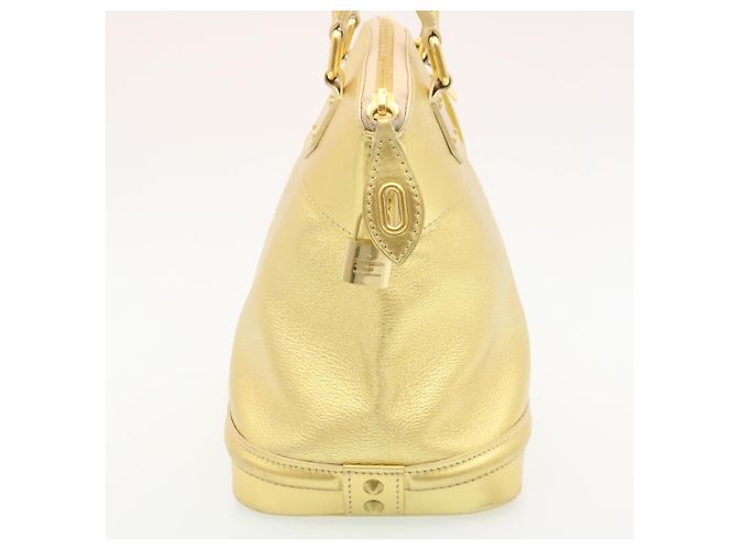 LOUIS VUITTON Borsa a Mano Suhari Lockit PM Pelle Oro M91889 LV Auth 28662SM D'oro - vista 4