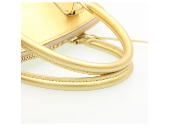 LOUIS VUITTON Borsa a Mano Suhari Lockit PM Pelle Oro M91889 LV Auth 28662SM D'oro - vista 6