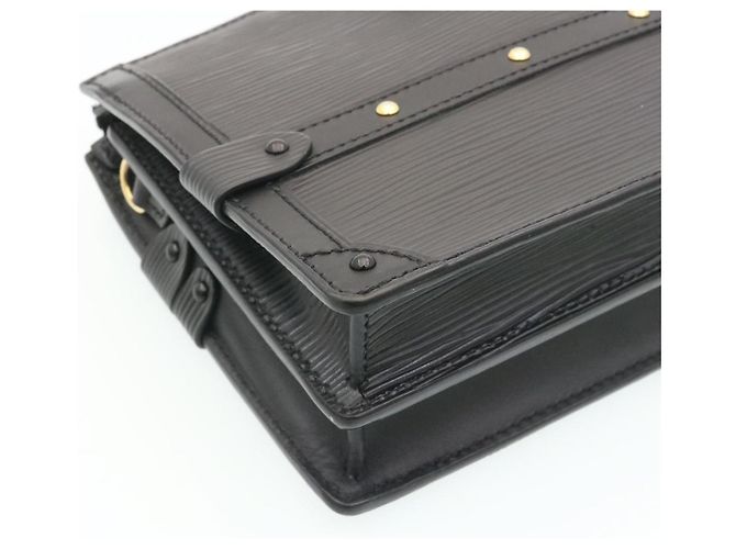 LOUIS VUITTON Epi Trunk Clutch Borsa a Spalla 2Way Nera M53052 LV Auth 28382SM Nero - vista 16