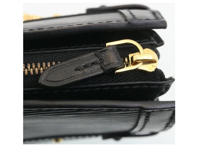 LOUIS VUITTON Epi Trunk Clutch Borsa a Spalla 2Way Nera M53052 LV Auth 28382SM Nero - vista 17
