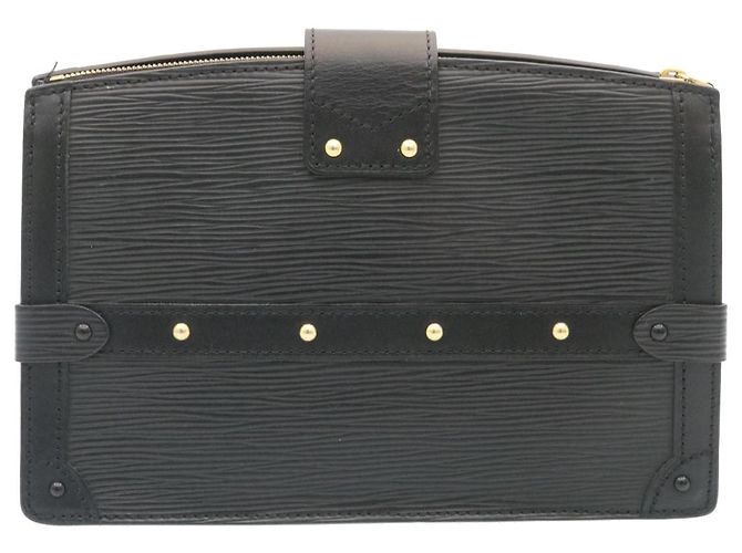 LOUIS VUITTON Epi Trunk Clutch Borsa a Spalla 2Way Nera M53052 LV Auth 28382SM Nero - vista 2