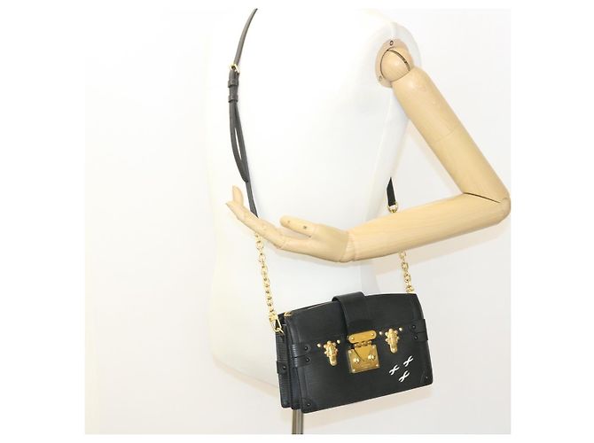 LOUIS VUITTON Epi Trunk Clutch Borsa a Spalla 2Way Nera M53052 LV Auth 28382SM Nero - vista 23