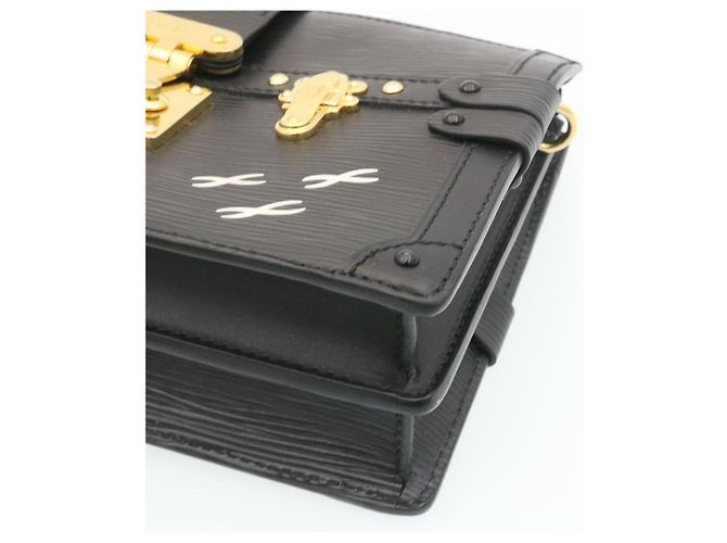 LOUIS VUITTON Epi Trunk Clutch Borsa a Spalla 2Way Nera M53052 LV Auth 28382SM Nero - vista 7