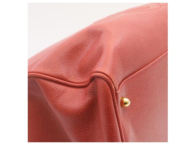 Borsa a spalla CHANEL Chain COCO Mark Super modello in pelle caviar rossa CC Auth am2162gSAV Rosso - vista 14
