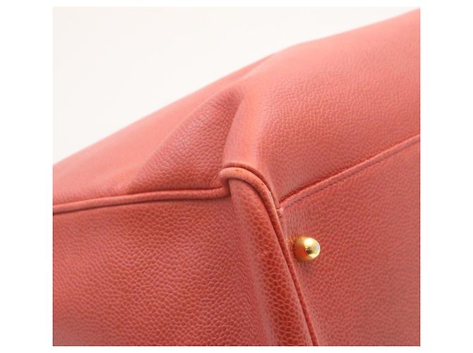 Borsa a spalla CHANEL Chain COCO Mark Super modello in pelle caviar rossa CC Auth am2162gSAV Rosso - vista 16
