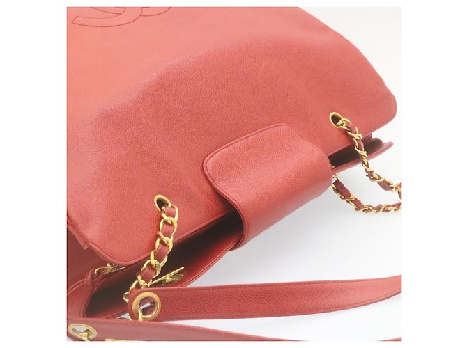 Borsa a spalla CHANEL Chain COCO Mark Super modello in pelle caviar rossa CC Auth am2162gSAV Rosso - vista 6