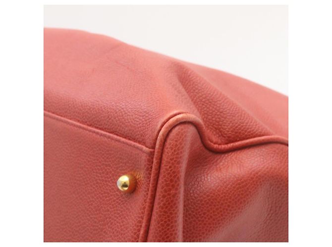 Borsa a spalla CHANEL Chain COCO Mark Super modello in pelle caviar rossa CC Auth am2162gSAV Rosso - vista 8