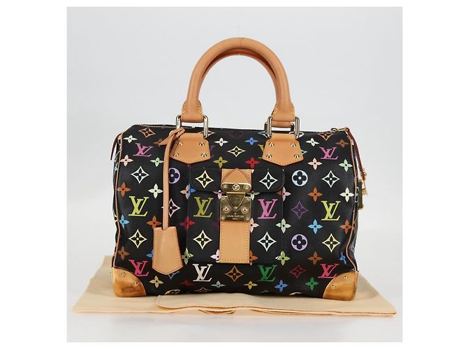 LOUIS VUITTON Handtasche Speedy 30 Monogram Multicolor Schwarz M92642 Auth 125838SAV - Ansicht 12