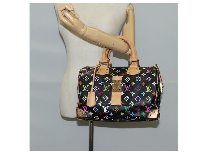 LOUIS VUITTON Handtasche Speedy 30 Monogram Multicolor Schwarz M92642 Auth 125838SAV - Ansicht 23