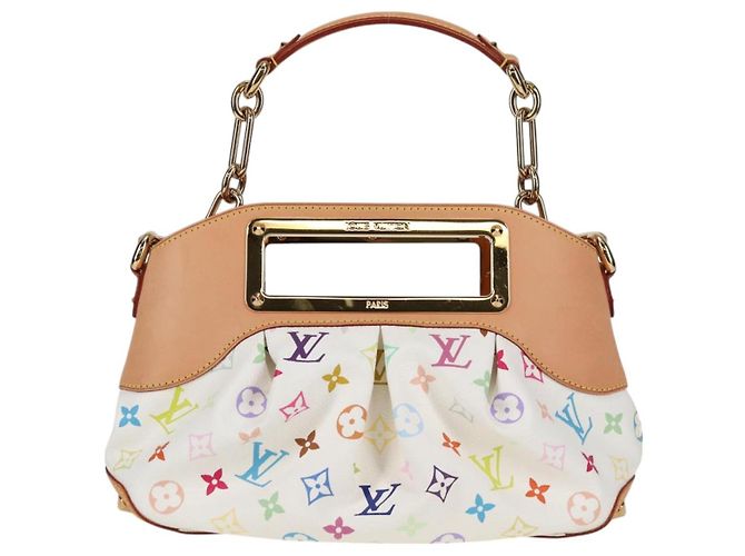 LOUIS VUITTON Schultertasche Judy PM Monogramm Multicolor Weiß M40257 Auth BA3564SAV - Ansicht 13