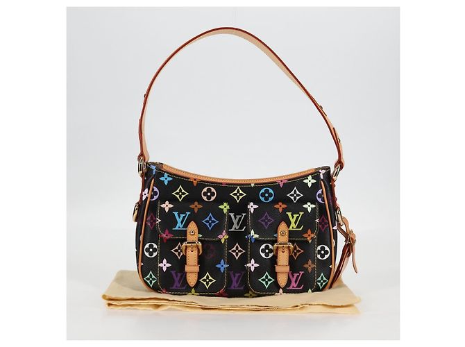 LOUIS VUITTON Bolsa de Mão Lodge PM Monograma Multicolorido Preto M40054 LV Auth 130195SV - vista 12