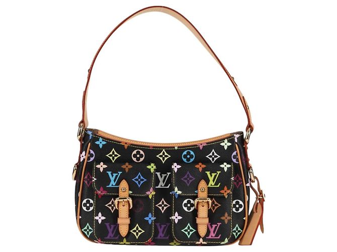 LOUIS VUITTON Bolsa de Mão Lodge PM Monograma Multicolorido Preto M40054 LV Auth 130195SV - vista 13