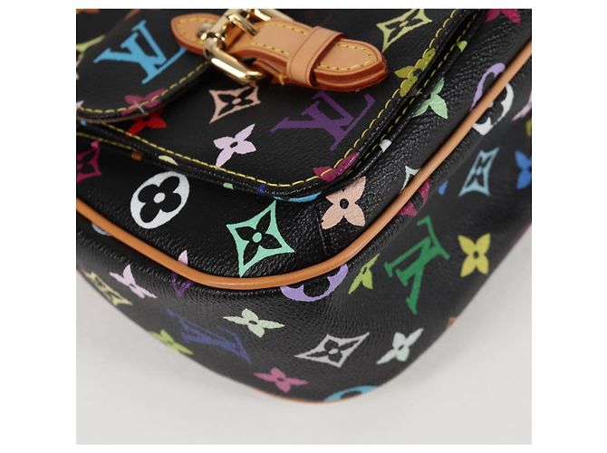 LOUIS VUITTON Bolsa de Mão Lodge PM Monograma Multicolorido Preto M40054 LV Auth 130195SV - vista 14