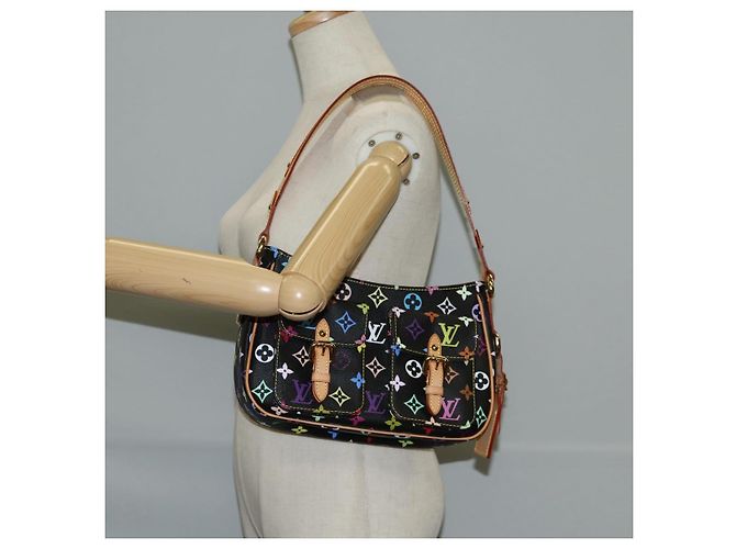 LOUIS VUITTON Bolsa de Mão Lodge PM Monograma Multicolorido Preto M40054 LV Auth 130195SV - vista 24