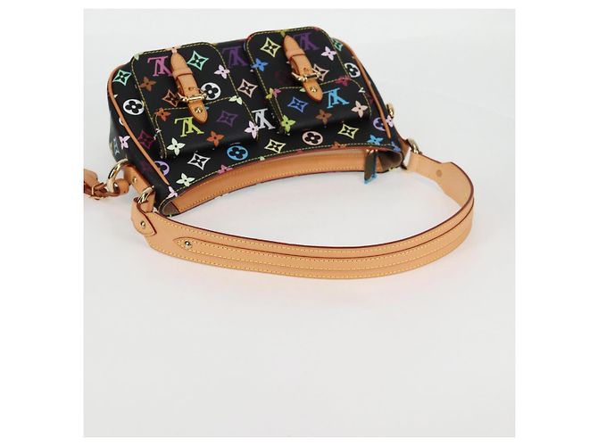 LOUIS VUITTON Bolsa de Mão Lodge PM Monograma Multicolorido Preto M40054 LV Auth 130195SV - vista 7