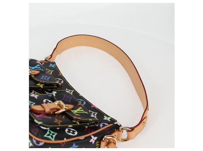 LOUIS VUITTON Bolsa de Mão Lodge PM Monograma Multicolorido Preto M40054 LV Auth 130195SV - vista 8