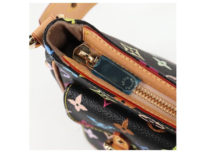 LOUIS VUITTON Bolsa de Mão Lodge PM Monograma Multicolorido Preto M40054 LV Auth 130195SV - vista 9