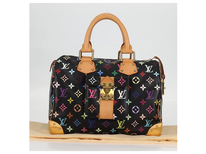 LOUIS VUITTON Handtasche Speedy 30 Monogram Multicolor Schwarz M92642 Auth 128856SAV - Ansicht 12
