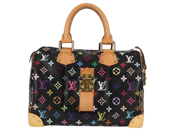 LOUIS VUITTON Handtasche Speedy 30 Monogram Multicolor Schwarz M92642 Auth 128856SAV - Ansicht 13