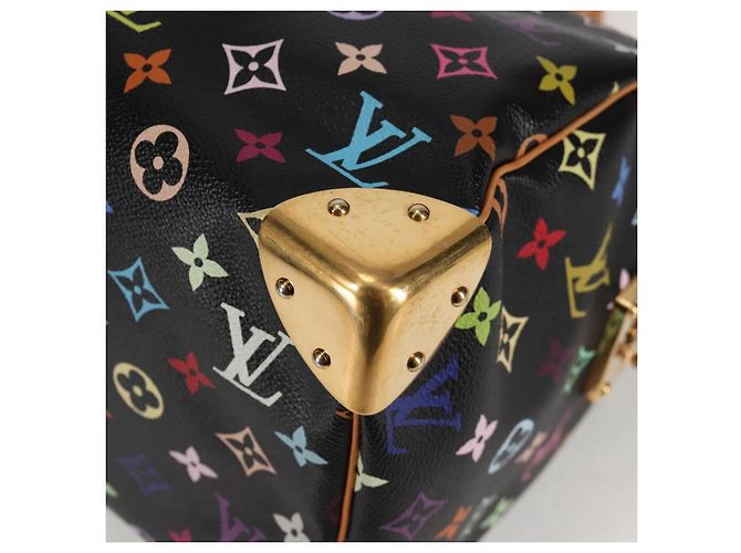 LOUIS VUITTON Handtasche Speedy 30 Monogram Multicolor Schwarz M92642 Auth 128856SAV - Ansicht 14