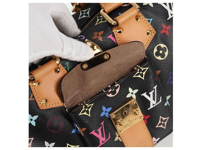 LOUIS VUITTON Handtasche Speedy 30 Monogram Multicolor Schwarz M92642 Auth 128856SAV - Ansicht 18
