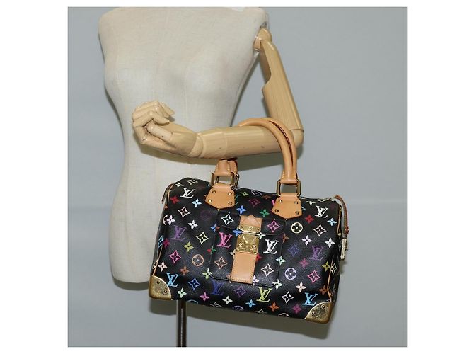 LOUIS VUITTON Handtasche Speedy 30 Monogram Multicolor Schwarz M92642 Auth 128856SAV - Ansicht 25