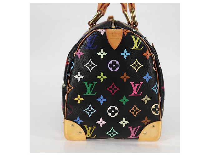LOUIS VUITTON Handtasche Speedy 30 Monogram Multicolor Schwarz M92642 Auth 128856SAV - Ansicht 4