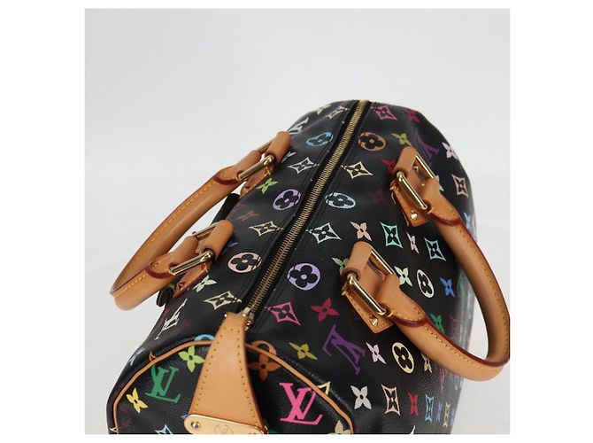 LOUIS VUITTON Handtasche Speedy 30 Monogram Multicolor Schwarz M92642 Auth 128856SAV - Ansicht 6
