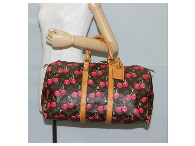 LOUIS VUITTON Monogram Kirsche Keepall 45 Boston Tasche M95011 LV Auth MX506V Monogramm - Ansicht 22