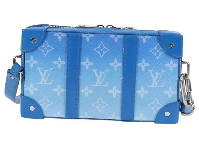 LOUIS VUITTON Monogram Clouds Soft Trunk Wallet Borsa Blu M45432 LV Auth 128464SAM - vista 13