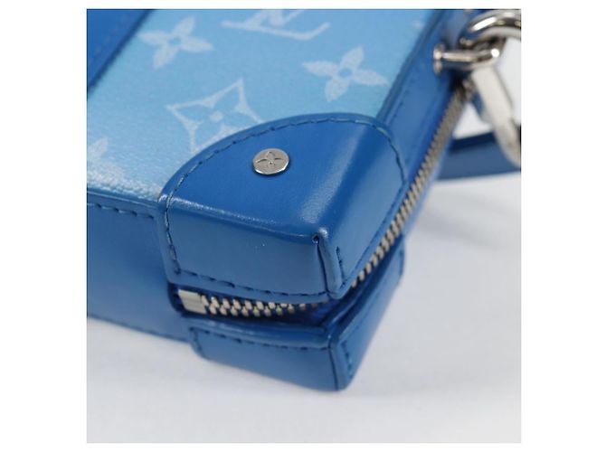 LOUIS VUITTON Monogram Clouds Soft Trunk Wallet Borsa Blu M45432 LV Auth 128464SAM - vista 17
