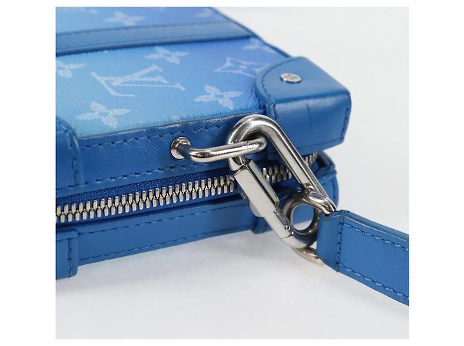 LOUIS VUITTON Monogram Clouds Soft Trunk Wallet Borsa Blu M45432 LV Auth 128464SAM - vista 18
