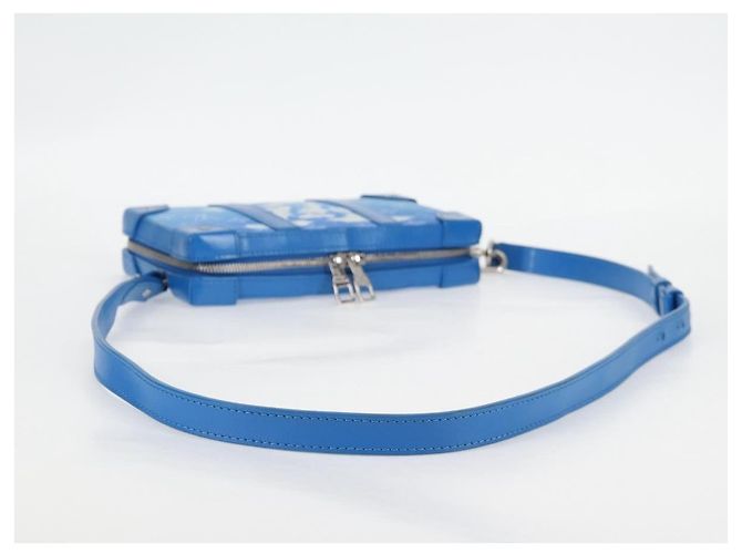 LOUIS VUITTON Monogram Clouds Soft Trunk Wallet Borsa Blu M45432 LV Auth 128464SAM - vista 7