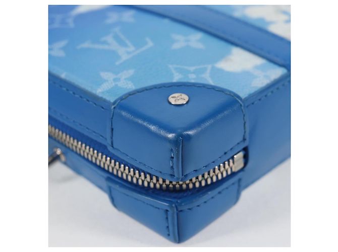 LOUIS VUITTON Monogram Clouds Soft Trunk Wallet Borsa Blu M45432 LV Auth 128464SAM - vista 8