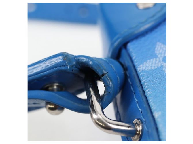 LOUIS VUITTON Monogram Clouds Soft Trunk Wallet Borsa Blu M45432 LV Auth 128464SAM - vista 9