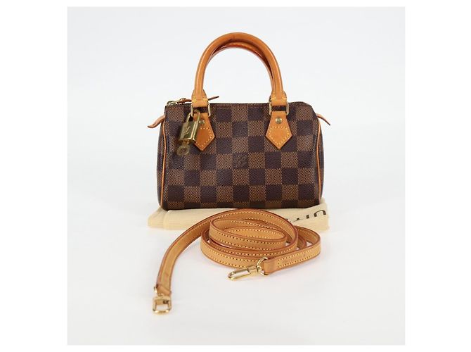 LOUIS VUITTON Mini Speedy Borsa a Mano Damier Ebene SPO N41536 LV Auth 131209SV - vista 12
