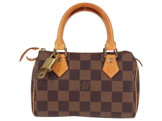 LOUIS VUITTON Mini Speedy Borsa a Mano Damier Ebene SPO N41536 LV Auth 131209SV - vista 13