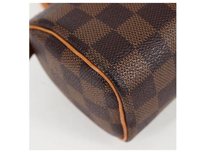 LOUIS VUITTON Mini Speedy Borsa a Mano Damier Ebene SPO N41536 LV Auth 131209SV - vista 16