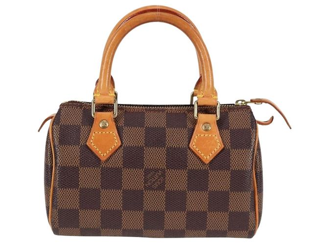 LOUIS VUITTON Mini Speedy Borsa a Mano Damier Ebene SPO N41536 LV Auth 131209SV - vista 2