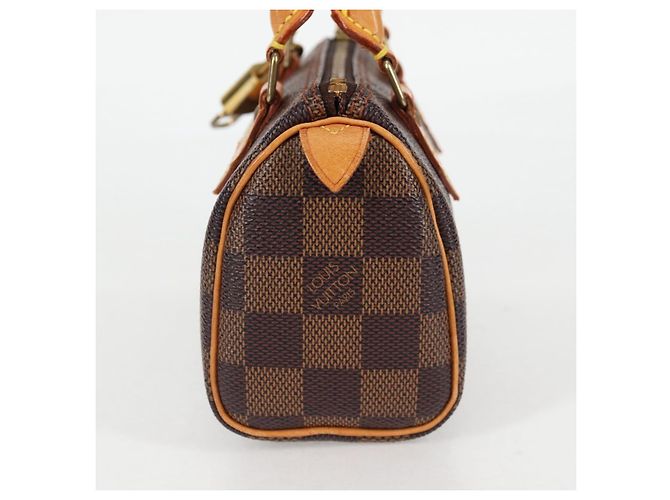 LOUIS VUITTON Mini Speedy Borsa a Mano Damier Ebene SPO N41536 LV Auth 131209SV - vista 3