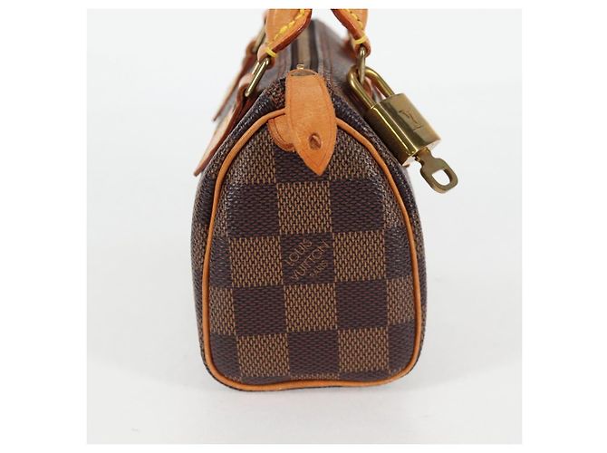 LOUIS VUITTON Mini Speedy Borsa a Mano Damier Ebene SPO N41536 LV Auth 131209SV - vista 4
