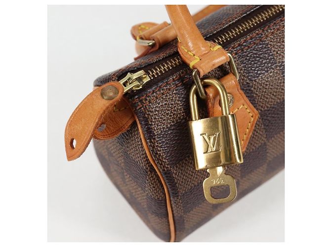 LOUIS VUITTON Mini Speedy Borsa a Mano Damier Ebene SPO N41536 LV Auth 131209SV - vista 9