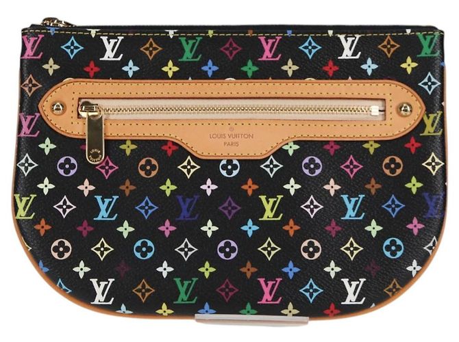 LOUIS VUITTON Monograma Multicolor Pochette GM Bolsa Negra M60030 LV Auth 133668SAV Negro - vista 13
