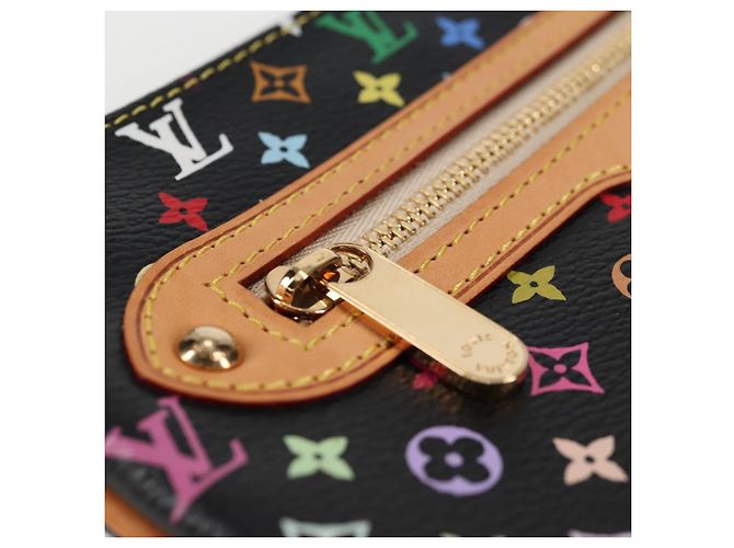 LOUIS VUITTON Monograma Multicolor Pochette GM Bolsa Negra M60030 LV Auth 133668SAV Negro - vista 18