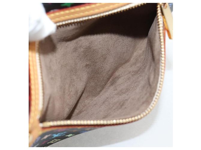LOUIS VUITTON Monograma Multicolor Pochette GM Bolsa Negra M60030 LV Auth 133668SAV Negro - vista 19