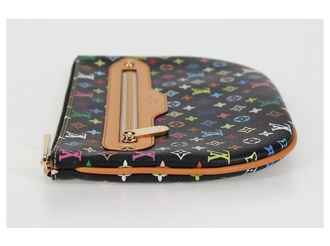 LOUIS VUITTON Monograma Multicolor Pochette GM Bolsa Negra M60030 LV Auth 133668SAV Negro - vista 3